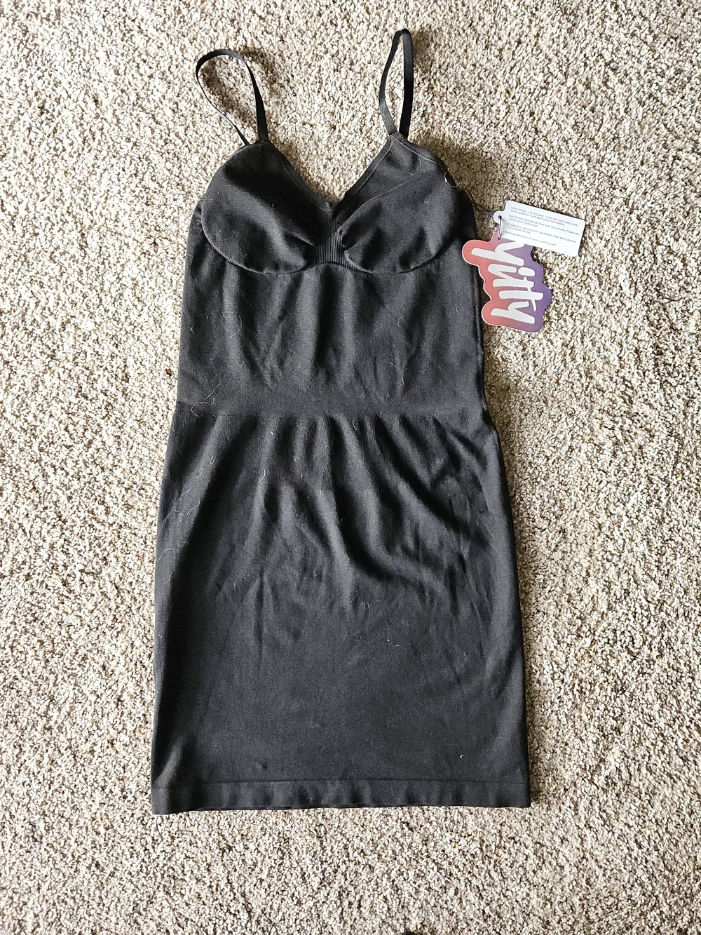 YITTY "Smooth as Hell" Black Shaping Slip Dress with VNeck